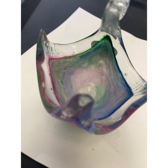 Lavorazione Murano Art Swan Italy Figurine Glass With label - Picture 6 of 6